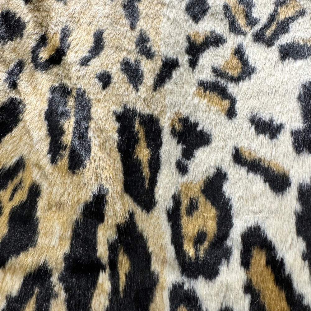 Chico's Vest Womens XL Faux Fur Open Jacket Long Comfy Leopard Print Side Slits - Picture 9 of 10